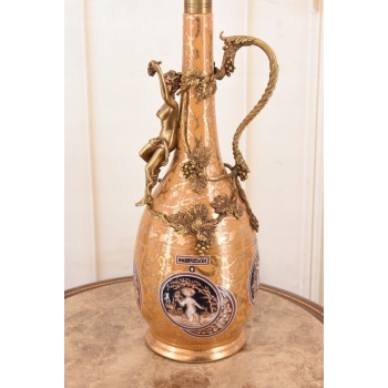Pałacowa Porcelanowa Karafka - Porcelana + Brąz - Prezent - Dekoracja