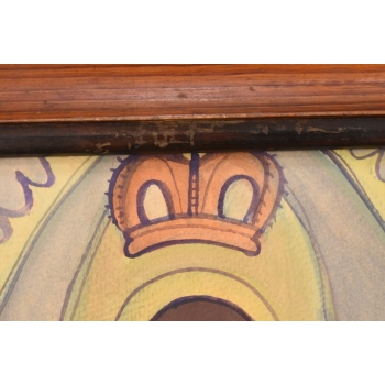 Nikifor Krynicki - Msza w Kościele - Ołtarz - Obraz Akwarela Ołówek