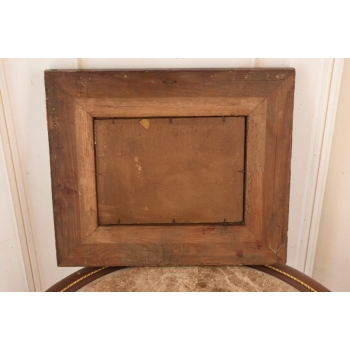 M. GIERYMSKI - Zimowa Wiejska Scena - Krowy z Zagrodzie - Obraz Olejny