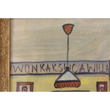 Nikifor Krynicki - Posterunek Policji w Krynicy Zdrój Obraz Akwarela Ołówek