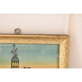 Nikifor Krynicki - Ratusz w Krynicy Zdrój - Krynica - Obraz Akwarela Ołówek