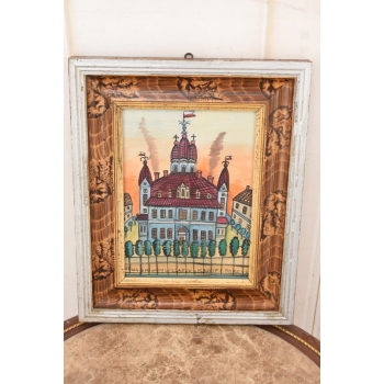 Nikifor Krynicki - Kościół w Krynicy Zdrój - Krynica Obraz Akwarela Ołówek