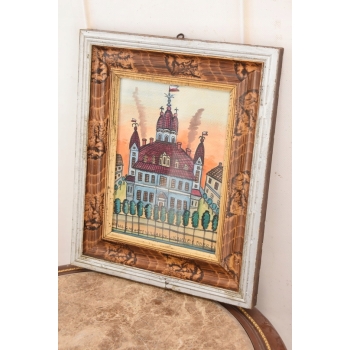 Nikifor Krynicki - Kościół w Krynicy Zdrój - Krynica Obraz Akwarela Ołówek