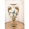 Muzealny Wazon Waza Amfora - Porcelana + Brąz - Ptaki - Dekoracja