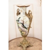 Muzealny Wazon Waza Amfora - Porcelana + Brąz - Ptaki - Dekoracja