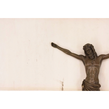 Jezus Chrystus - Krzyż - Droga Krzyżowa - Święta Figura z Brązu 22cm