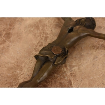 Jezus Chrystus - Krzyż - Droga Krzyżowa - Święta Figura z Brązu 22cm