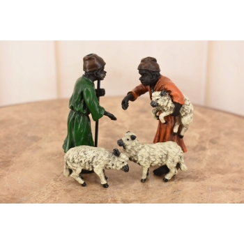 Arabscy Handlarze Owiec - Arab - Figura Rzeźba z Brązu Styl Vienna Kolekcja