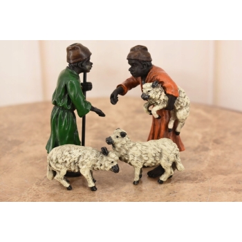 Arabscy Handlarze Owiec - Arab - Figura Rzeźba z Brązu Styl Vienna Kolekcja