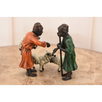 Arabscy Handlarze Owiec - Arab - Figura Rzeźba z Brązu Styl Vienna Kolekcja