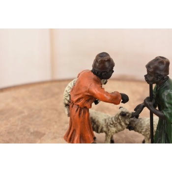 Arabscy Handlarze Owiec - Arab - Figura Rzeźba z Brązu Styl Vienna Kolekcja