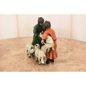 Arabscy Handlarze Owiec - Arab - Figura Rzeźba z Brązu Styl Vienna Kolekcja