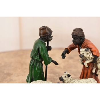 Arabscy Handlarze Owiec - Arab - Figura Rzeźba z Brązu Styl Vienna Kolekcja