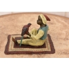 Chłopiec z Papuga Na Kocu - Figura Rzeźba z Brązu - Styl Vienna - Kolekcja