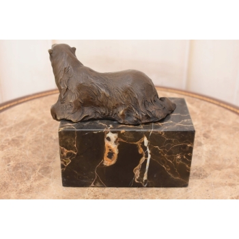 Odpoczywający Miś Polarny - Niedźwiedź - Figura Rzeźba z Brązu - Dekoracja