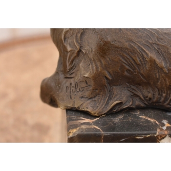 Odpoczywający Miś Polarny - Niedźwiedź - Figura Rzeźba z Brązu - Dekoracja