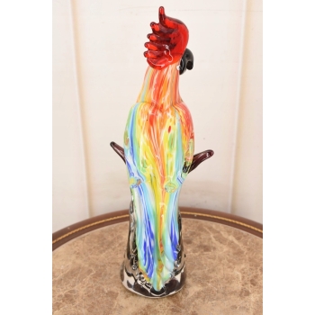 Szkło Murano Style - Kolorowa Papuga - Ptak - Figura Prezent Włoski