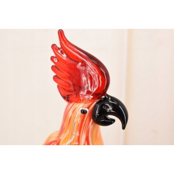 Szkło Murano Style - Kolorowa Papuga - Ptak - Figura Prezent Włoski