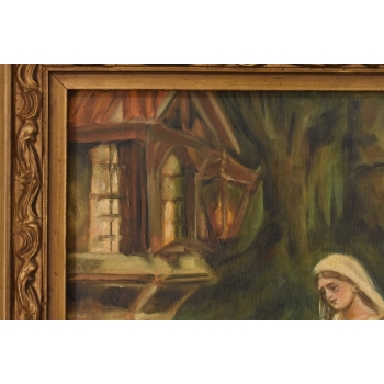 Józef Chełmoński - Modląca się Kobieta - Kapliczka w Lesie - Obraz Olejny