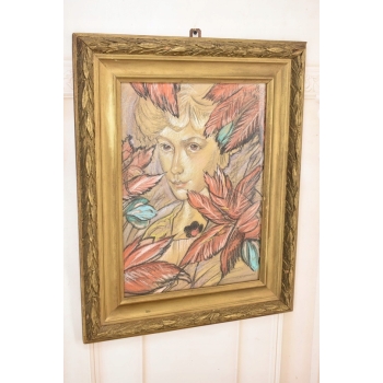 Ignacy Witkiewicz Witkacy 1927 - Pastel - Stary Obraz - Portret Kobiety