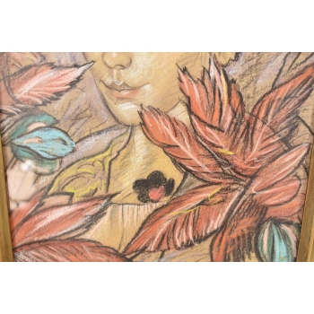 Ignacy Witkiewicz Witkacy 1927 - Pastel - Stary Obraz - Portret Kobiety