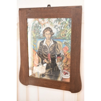 Ignacy Witkiewicz Witkacy 1938 Pastel Obraz Portret Jadwigi Witkiewiczowej