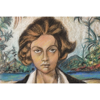 Ignacy Witkiewicz Witkacy 1938 Pastel Obraz Portret Jadwigi Witkiewiczowej
