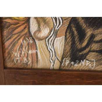 Ignacy Witkiewicz Witkacy 1938 Pastel Obraz Portret Jadwigi Witkiewiczowej