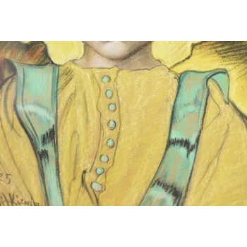 Ignacy Witkiewicz Witkacy 1925 - Pastel Obraz - Portret Anny Nawrockiej