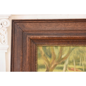 Józef Chełmoński - Zakochana Para w Sadzie - Obraz Olejny - Złota Rama