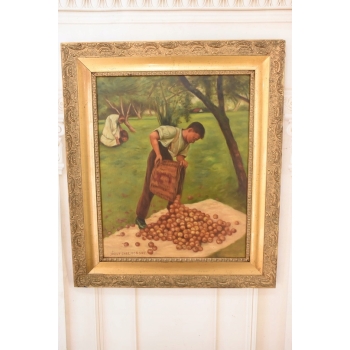 Józef Chełmoński - Zbiór Owoców - Jabłka Na Cydr - Obraz Olejny Złota Rama