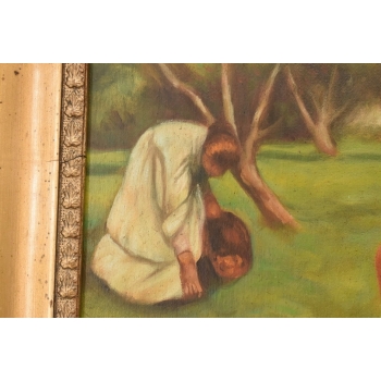 Józef Chełmoński - Zbiór Owoców - Jabłka Na Cydr - Obraz Olejny Złota Rama