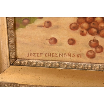 Józef Chełmoński - Zbiór Owoców - Jabłka Na Cydr - Obraz Olejny Złota Rama