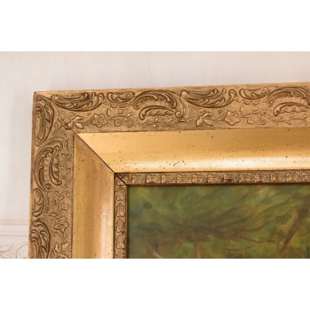 Józef Chełmoński - Zbiór Owoców - Jabłka Na Cydr - Obraz Olejny Złota Rama