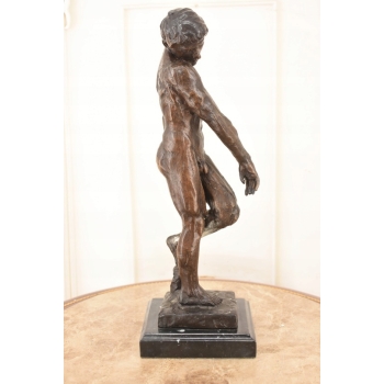 Auguste Rodin Adam - Posąg Akt Mężczyzny - Sygn Rzeźba Figura z Brązu 38cm