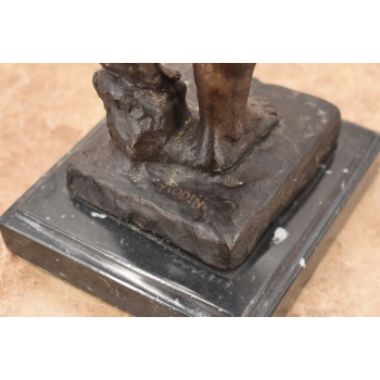 Auguste Rodin Adam - Posąg Akt Mężczyzny - Sygn Rzeźba Figura z Brązu 38cm
