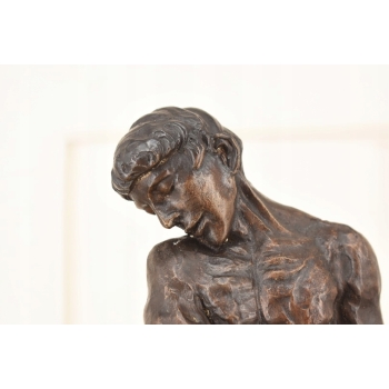 Auguste Rodin Adam - Posąg Akt Mężczyzny - Sygn Rzeźba Figura z Brązu 38cm