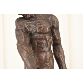 Auguste Rodin Adam - Posąg Akt Mężczyzny - Sygn Rzeźba Figura z Brązu 38cm