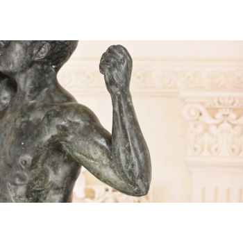 Ogromna Rzeźba wg Auguste Rodin - Męski Akt Adam - Rzeźba Figura z Brązu