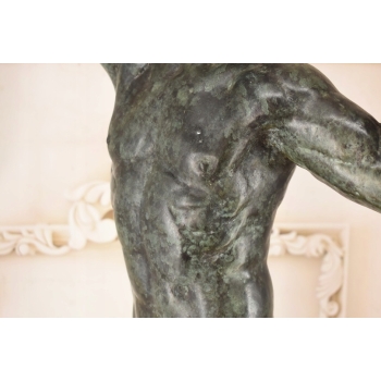 Ogromna Rzeźba wg Auguste Rodin - Męski Akt Adam - Rzeźba Figura z Brązu