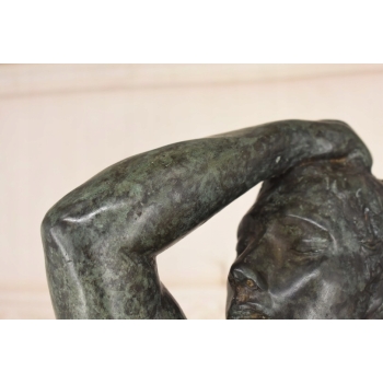 Ogromna Rzeźba wg Auguste Rodin - Męski Akt Adam - Rzeźba Figura z Brązu