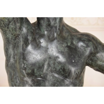 Ogromna Rzeźba wg Auguste Rodin - Męski Akt Adam - Rzeźba Figura z Brązu