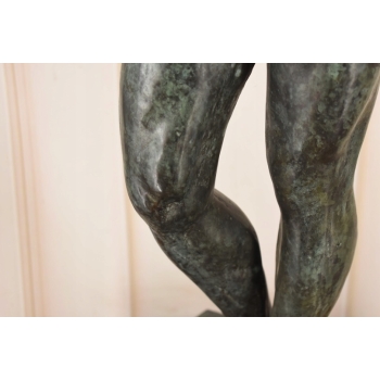 Ogromna Rzeźba wg Auguste Rodin - Męski Akt Adam - Rzeźba Figura z Brązu