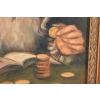 M. Lisowski - Żyd Liczący Złote Monety Obraz Olejny Symbolizujący Szczęście