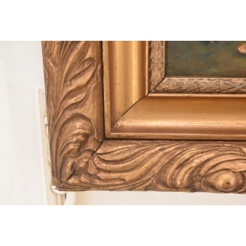 M. Lisowski - Żyd Liczący Złote Monety Obraz Olejny Symbolizujący Szczęście