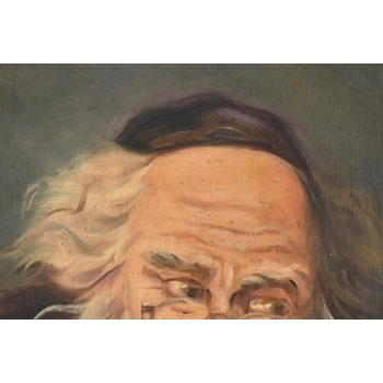 M. Lisowski - Żyd Liczący Złote Monety Obraz Olejny Symbolizujący Szczęście