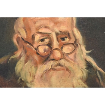 M. Lisowski - Żyd ze Złotymi Monetami - Obraz Symbolizujący Szczęście