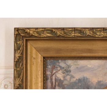 Wojciech Kossak - Szarża Ułanów Na Koniach - Zimowa Scena - Obraz Olejny