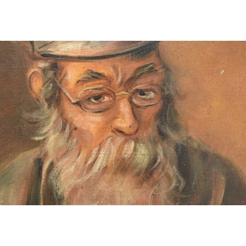 M. Lisowski - Żyd Liczący Pieniądze - Obraz Olejny Symbolizujący Szczęście