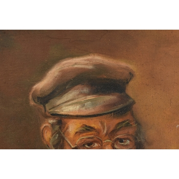 M. Lisowski - Żyd Liczący Pieniądze - Obraz Olejny Symbolizujący Szczęście